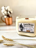 Spiced Rum Candle - captain Morgan PRIVATE STOCK bottle- Spiced Rum Scented - organic soy wax - hemp wick