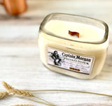 Spiced Rum Candle - captain Morgan PRIVATE STOCK bottle- Spiced Rum Scented - organic soy wax - hemp wick