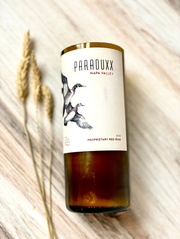 Red Blend wine candle - Paraduxx Red Blend Bottle by Duckhorn - organic soy wax - natural wick