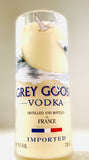 Grey goose Candle Soy Wax cocktail Scented hand cut bottle recycled liquor bottle choose your vodka cocktail themed scent or seasonal scent