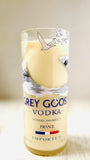 Grey goose Candle Soy Wax cocktail Scented hand cut bottle recycled liquor bottle choose your vodka cocktail themed scent or seasonal scent