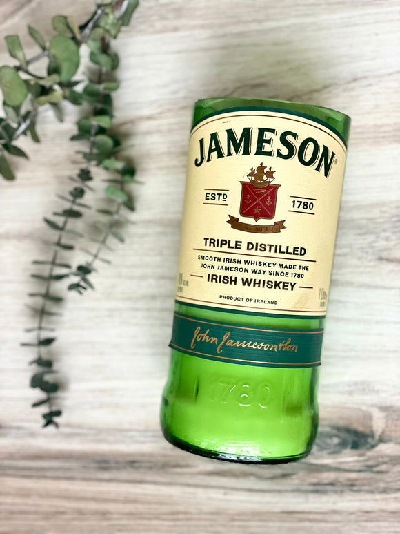 Irish Whiskey Candle - Jameson Bottle - Choose from 2 custom Irish Whiskey Cocktail scents or Custom Scent - organic soy wax - hemp wick