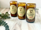 Beer candles - 12oz Guinness Stout bottle - soy wax - hemp wicks - DECONSTRUCTED CANDLES