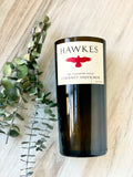 Cabernet Wine Bottle Candle - Hawke's bottle  - DECONSTRUCTED CANDLES -  Soy Wax