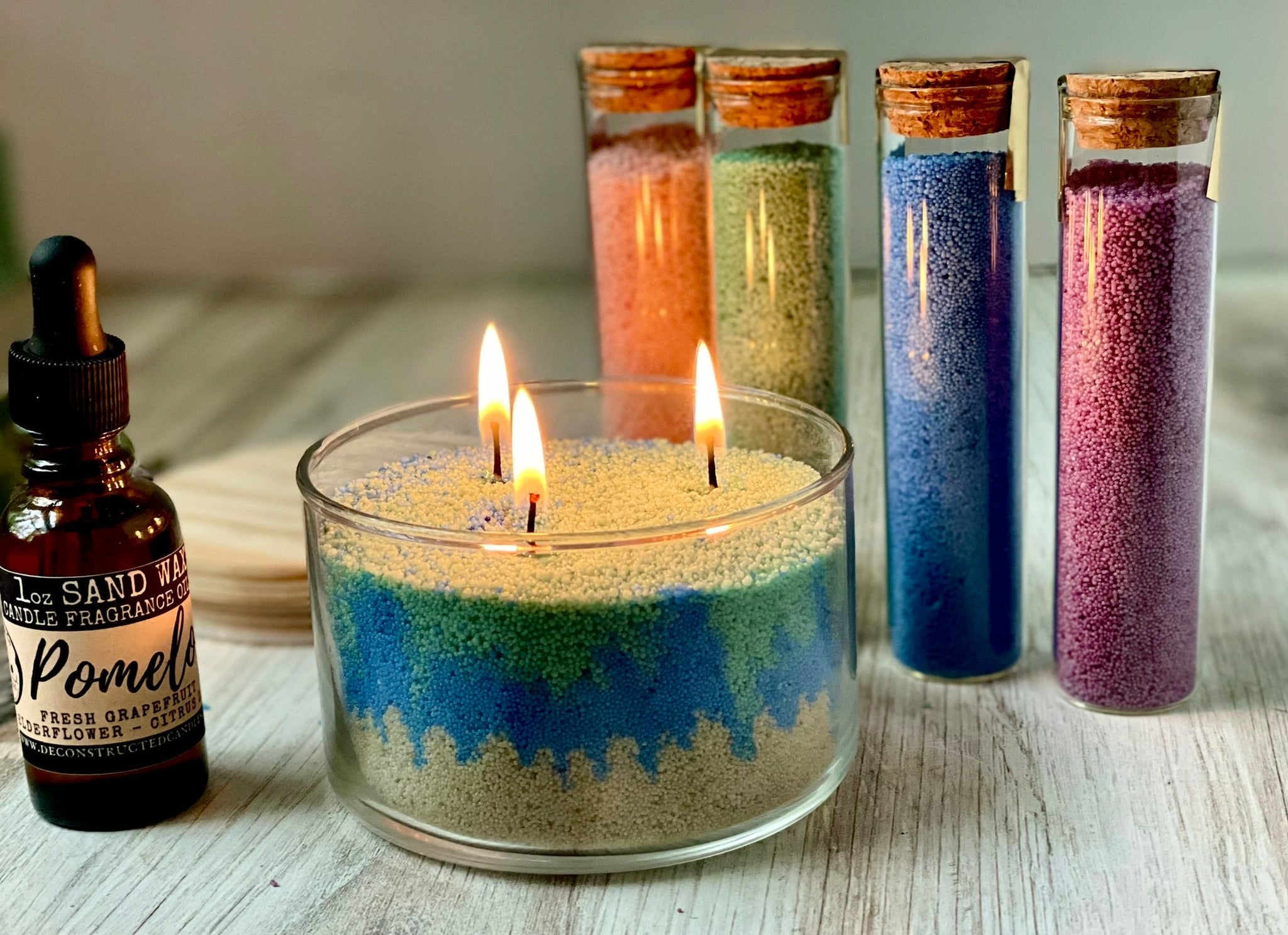18oz Sand Wax Candle Kit - Lavender Color