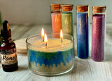 18oz Sand Wax Candle Kit - Ocean Blue Color - WAX + WICKS + FRAGRANCE OILS - Cocktail Scents