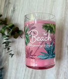 Beach by Whispering Angel French Rose wine candle -soy wax -natural cotton wick