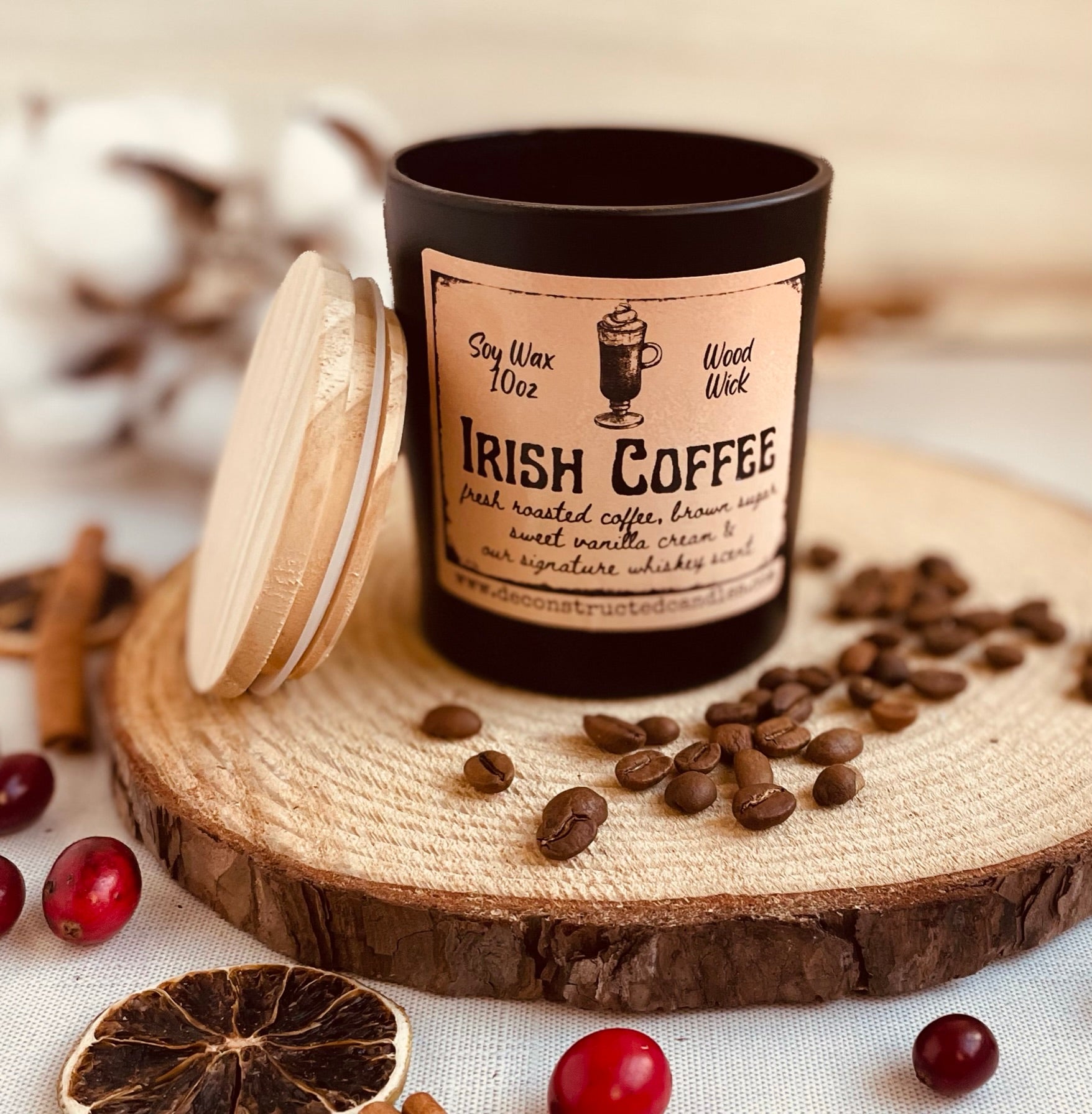 Coffee Shop Soy Candle, Crackling Wood Wick
