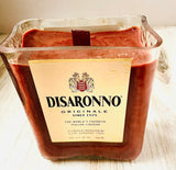 Amaretto candle - disaranno bottle - Amaretto Sour Scent - soy wax - Liquor Bottle Candle