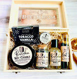 Bourbon Whiskey Wooden Gift Box - Bourbon Themed Scent Box -  Handmade/organic/natural - Essential Oil