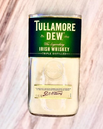 Irish whiskey Candle - Tullamore DEW label - Irish coffee scented - Liquor Bottle Candle - organic soy wax