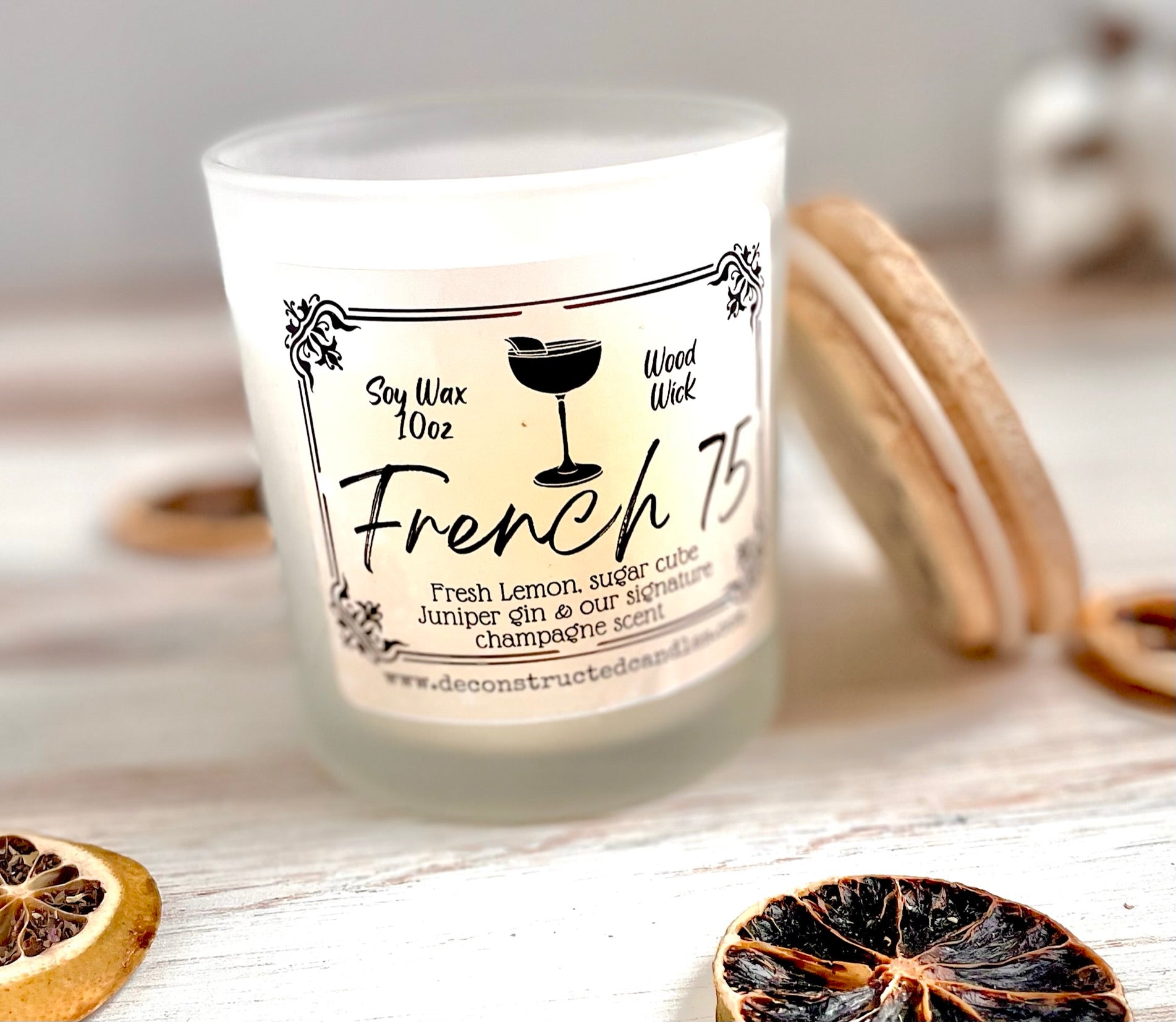 10oz SOY Candle - Pumpkin Pie Martini - Wood Wick - Frosted Glass Cont –  Deconstructed Candles