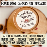 18oz Rustic Brown Wood Dough Bowl Candles - CAKE & OTHER DESSERT SCENTS - triple wood wicks - soy wax