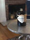 Gin candle - Hendricks gin bottle - cucumber & rose petals scented - DECONSTRUCTED CANDLES - organic soy wax