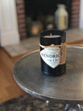 Gin candle - Hendricks gin bottle - cucumber & rose petals scented - DECONSTRUCTED CANDLES - organic soy wax
