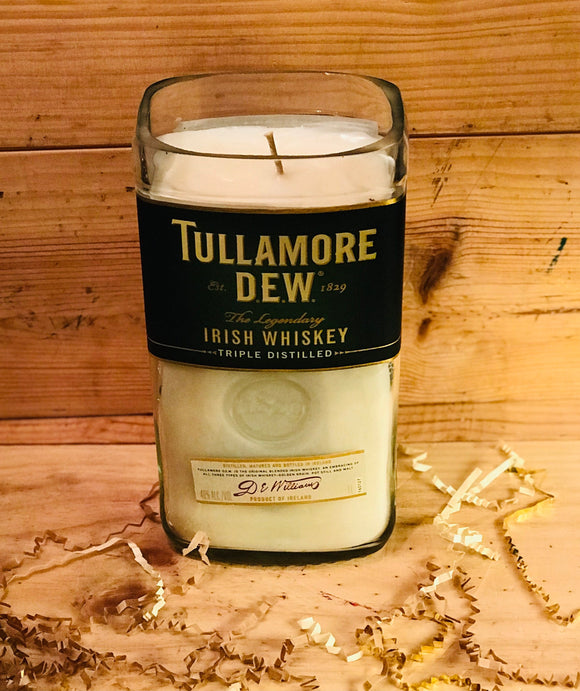 Irish whiskey Candle - Tullamore DEW label - Irish coffee scented - DECONSTRUCTED CANDLES - organic soy wax