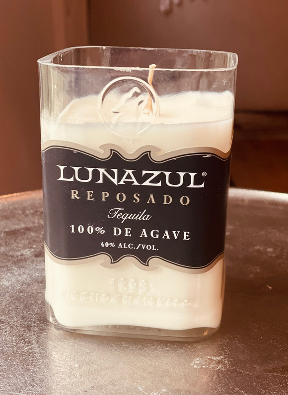 Tequila candle - lunazul bottle - margarita scent - SOY WAX - Deconstructed Candles