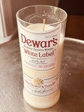 Scotch candle - dewar's original bottle - “smoked honey & heather” scent - DECONSTRUCTED CANDLES - soy wax