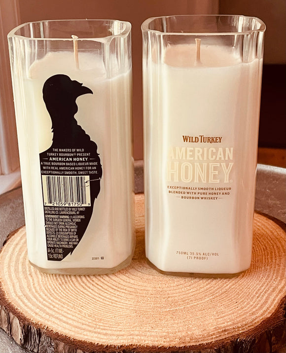 Honey whiskey Candle - American honey label - Honey Whiskey Scented - DECONSTRUCTED CANDLES - soy wax