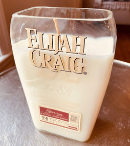 Old fashioned Whiskey candle - Elijah Craig bourbon Bottle - DECONSTRUCTED CANDLES - soy wax