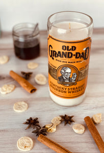 Bourbon Whiskey candle - Old Grand Dad (80 proof) Bottle - old fashioned scent - soy wax - deconstructed candles