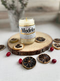 Beer candles - Modelo bottle - soy wax - hemp wicks - DECONSTRUCTED CANDLES