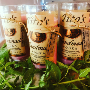 Watermelon Mint Candles - Tito’s Vodka Bottles