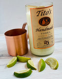 Moscow Mule Vodka candle - Tito’s bottle - -DECONSTRUCTED CANDLES - soy wax