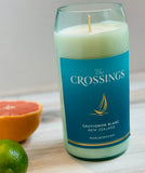 Sauvignon Blanc Wine Candle - the crossings bottle- Sauvignon Blanc scented - DECONSTRUCTED CANDLES - soy wax