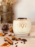 Bourbon candle - 1792 Bourbon Bottle - old fashioned scent - organic soy wax - wood wick