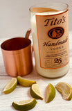 Moscow Mule Vodka candle - Tito’s bottle - -DECONSTRUCTED CANDLES - soy wax