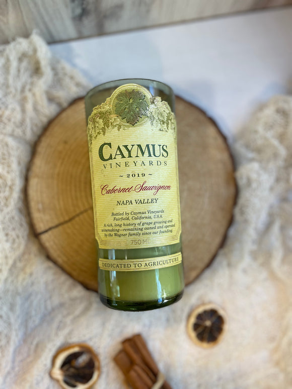 Luxury* Cabernet wine candle - caymus Cabernet bottle - Cabernet Scented - organic soy wax - hemp wicks