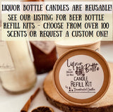 Irish Whiskey Candle - Bushmills Bottle - Irish Coffee Scented - DECONSTRUCTED CANDLES - soy Wax